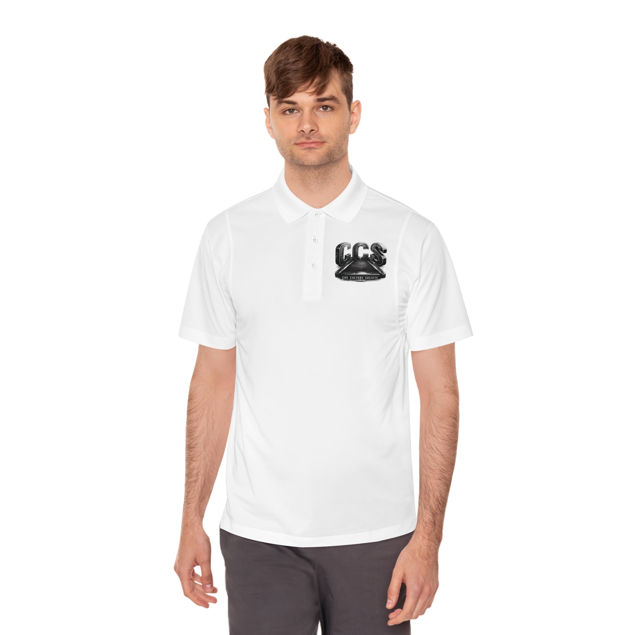 Pool Hustlers Crew Polo — 'CCS' Billiards Graphic Men's Sport Polo