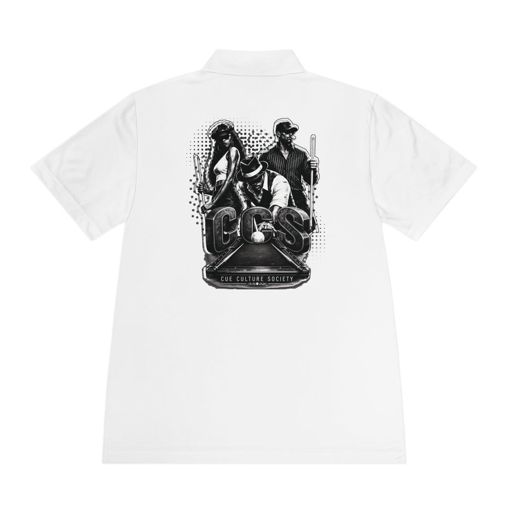 Pool Hustlers Crew Polo — 'CCS' Billiards Graphic Men's Sport Polo
