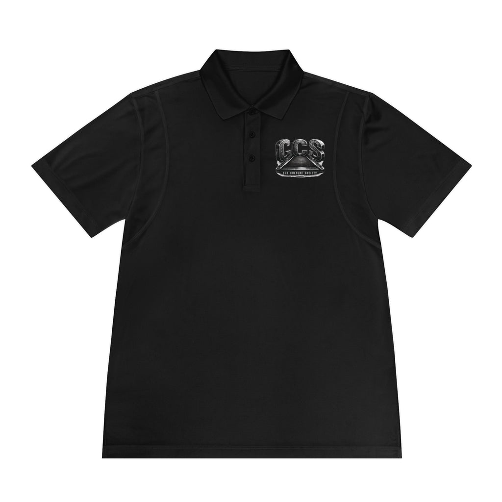 Pool Hustlers Crew Polo — 'CCS' Billiards Graphic Men's Sport Polo
